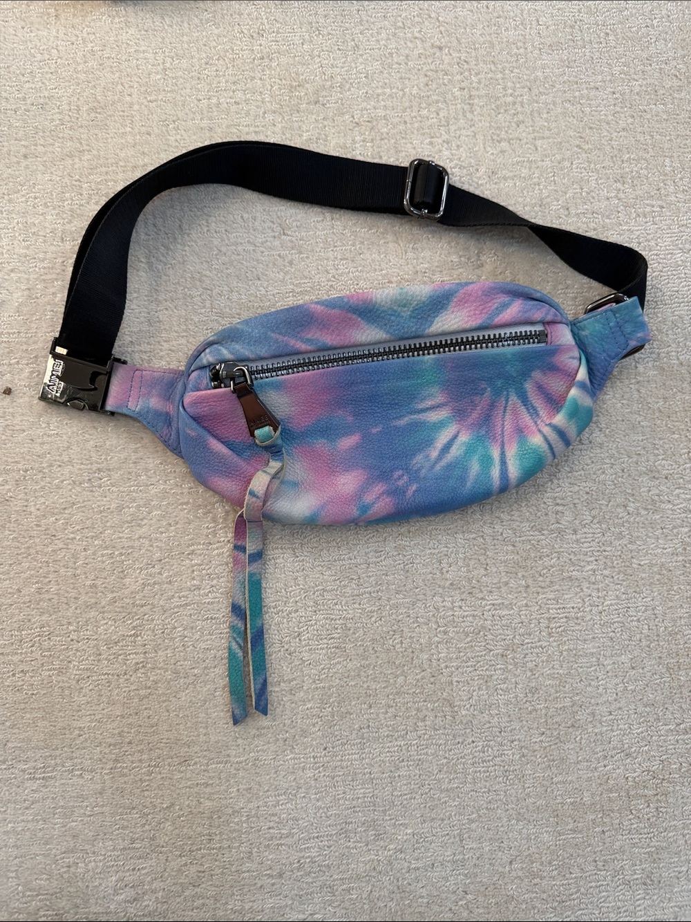 Aimee Kestenberg Pastel Tie-Dye Crossbody Belt Bag - Pink Blue Purple